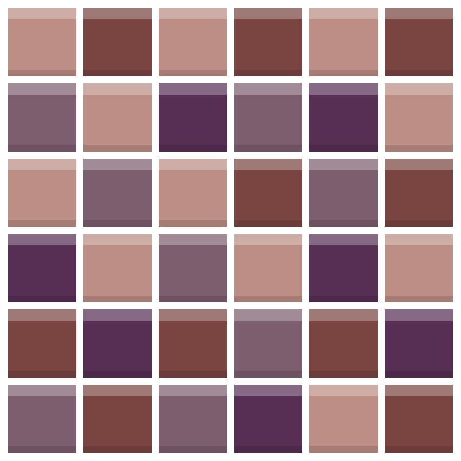 Dusk custom colourway, plum and rose glass tiles