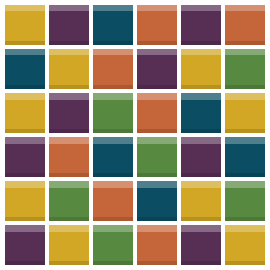Lorikeet custom colourway, green, teal, orange and plum glass tiles